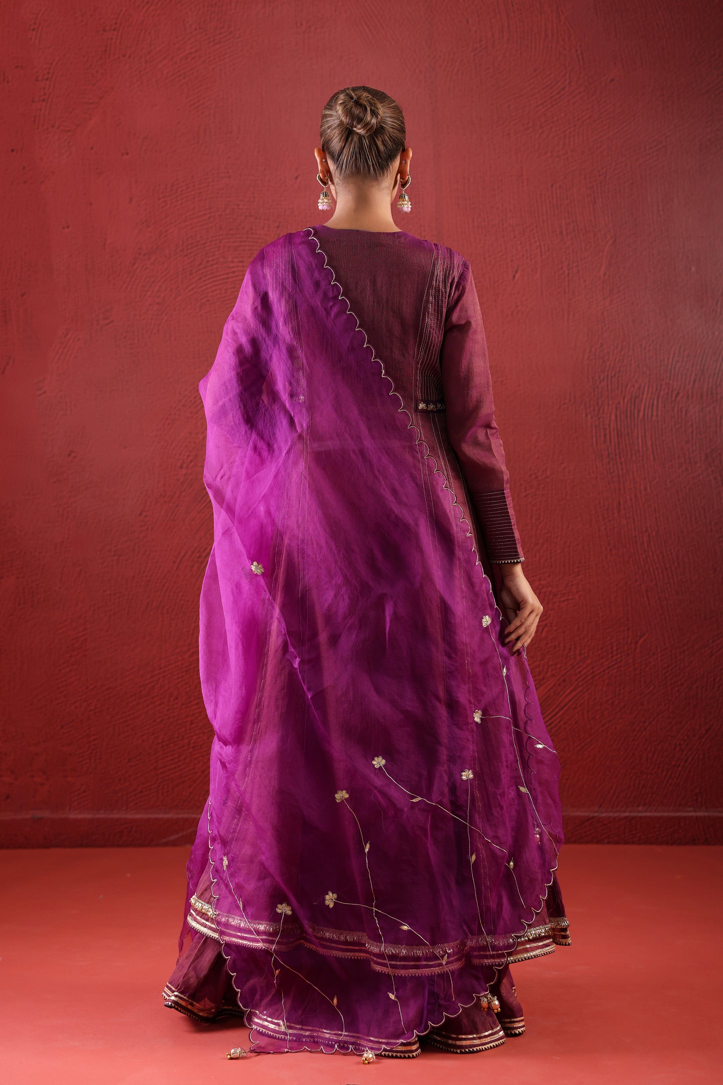Purple Angrakha Anarkali