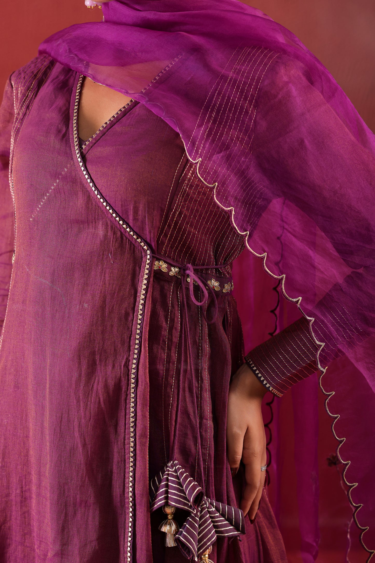 Purple Angrakha Anarkali