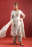 WHITE PURE CHANDARI STRAIGHT LINE SUIT
