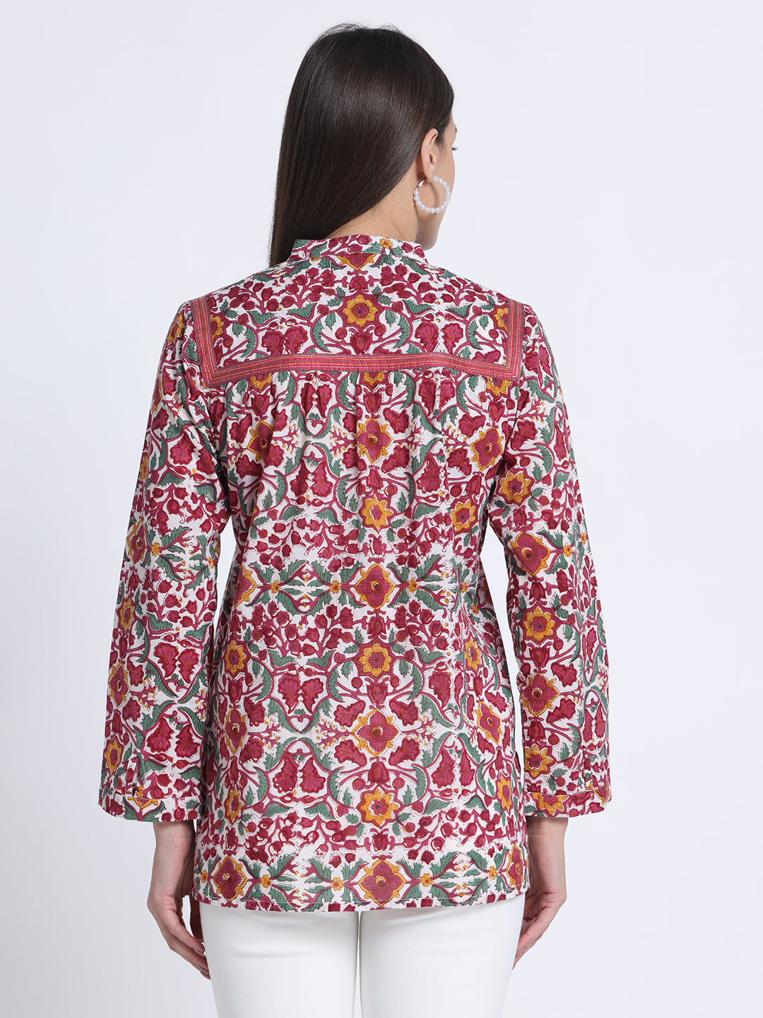 Multi-Colour Block Printed Women Top