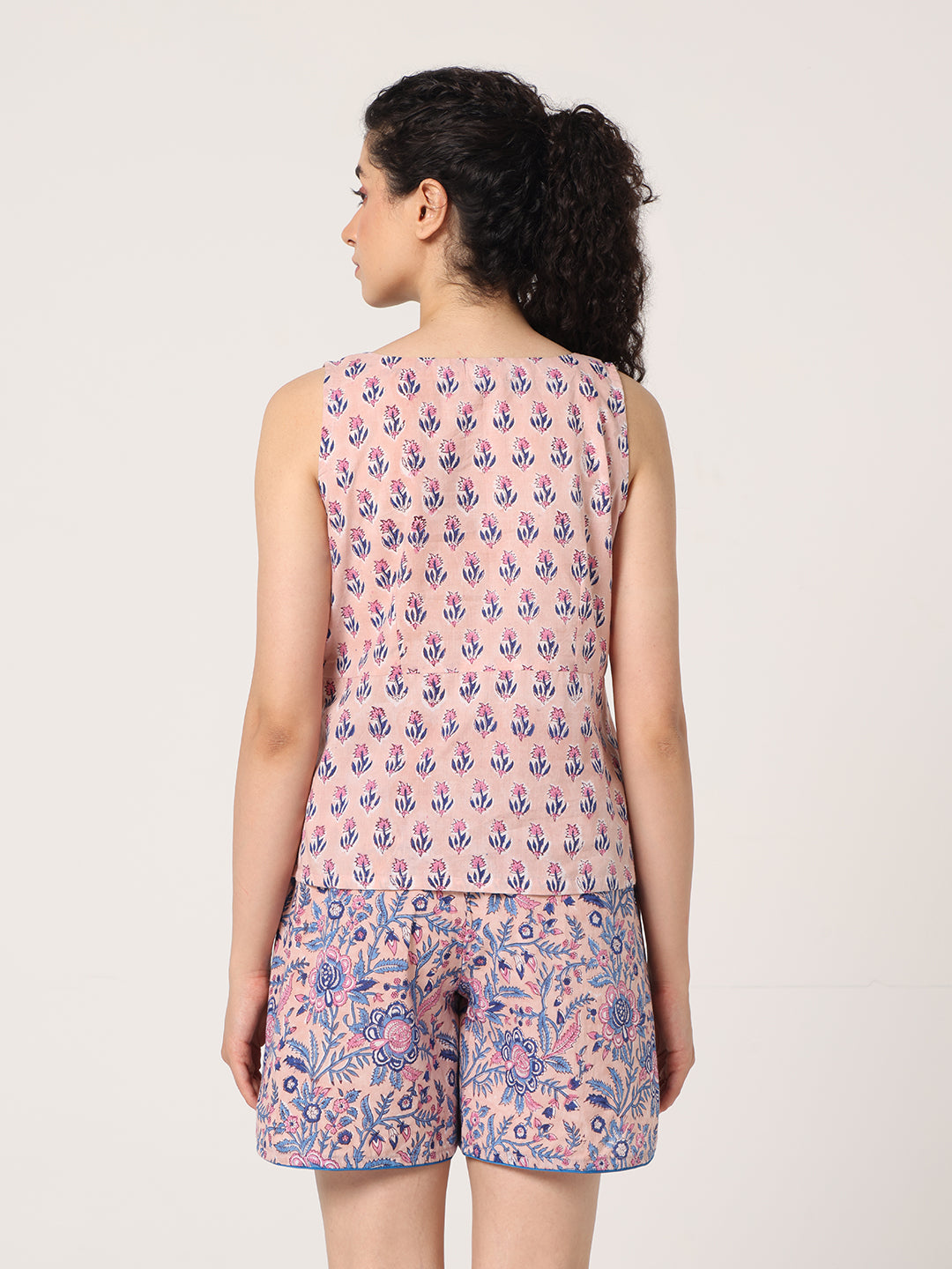 BLUE-PINK SHORTS NIGHT SUIT