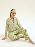 Green-White Night Suit