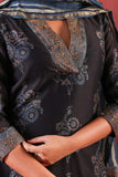 BLACK CHANDARI STRAIGHT LINE KURTA SET