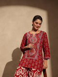 Red Farshai Salwar