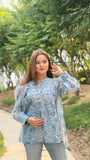 Sky Blue Chanderi Shirt