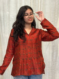 RED CAHNDERI SHIRT