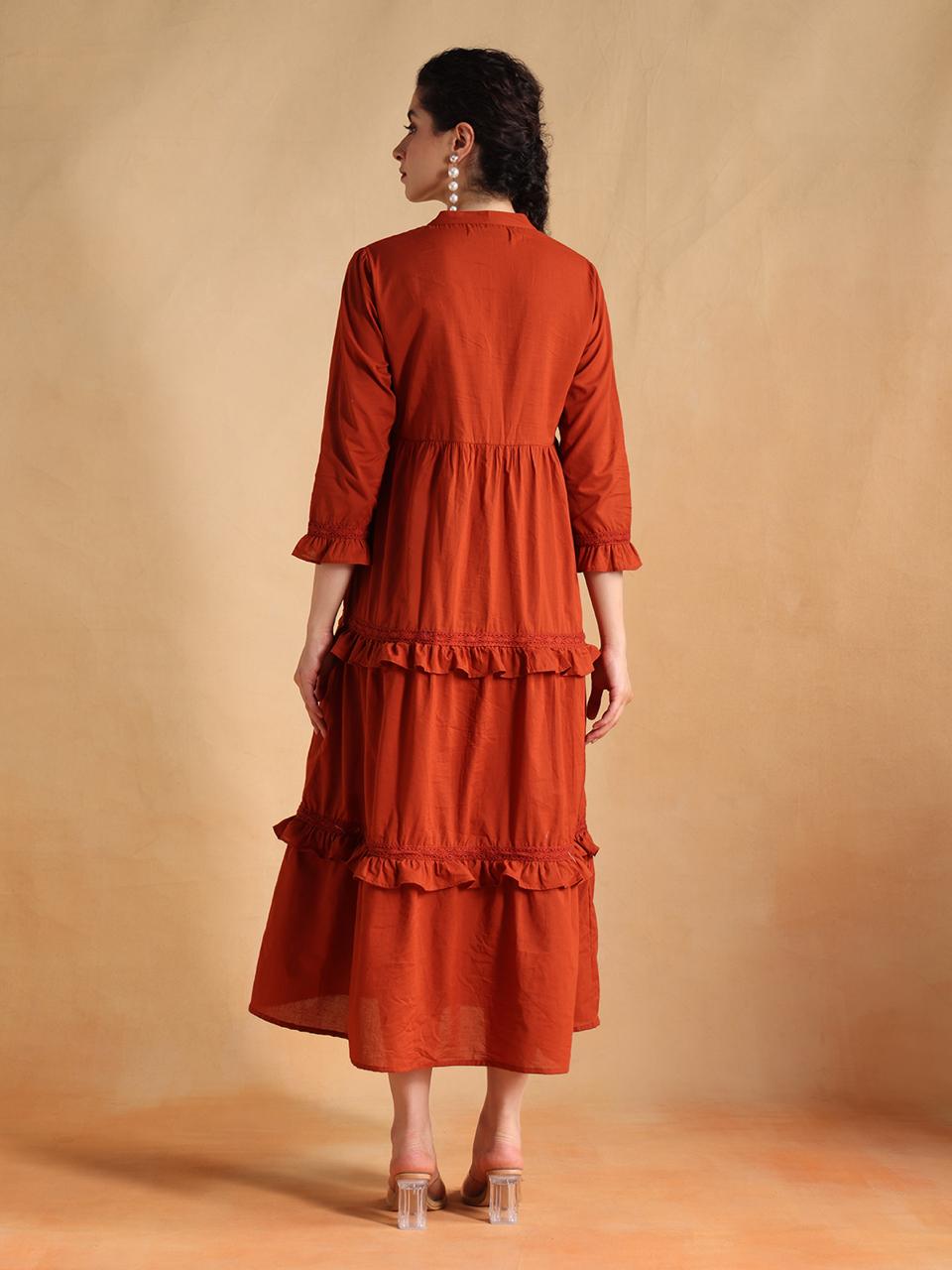 BROWN DRESS