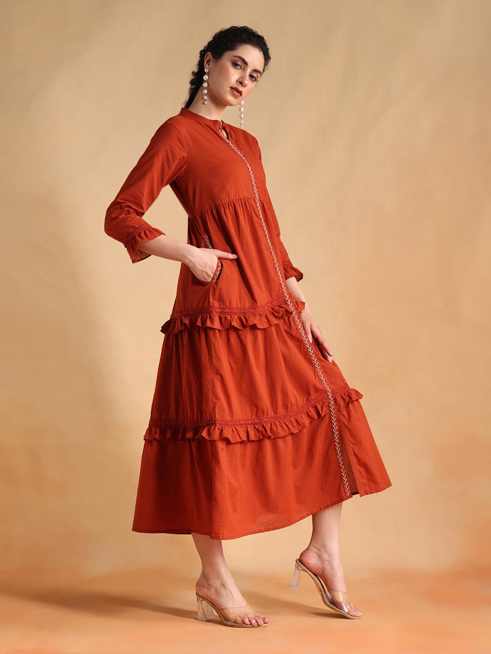 BROWN DRESS