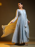 Sky-Blue Festive Anarkali