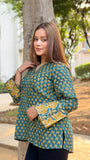 Green Chanderi Shirt