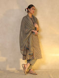 Grey Hand Block Print Suit