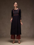Black Solid Suit (Red Ajrak)