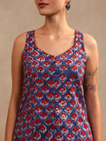 DARK BLUE SLEEVELESS SUIT