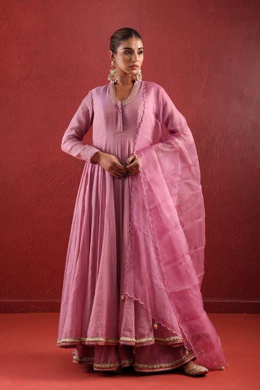 Pink Angrakha Anarkali
