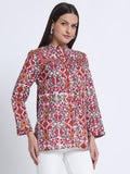 Multi-Colour Block Printed Women Top
