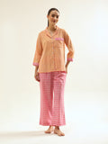 Mustard-Pink Night Suit