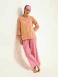 Mustard-Pink Night Suit