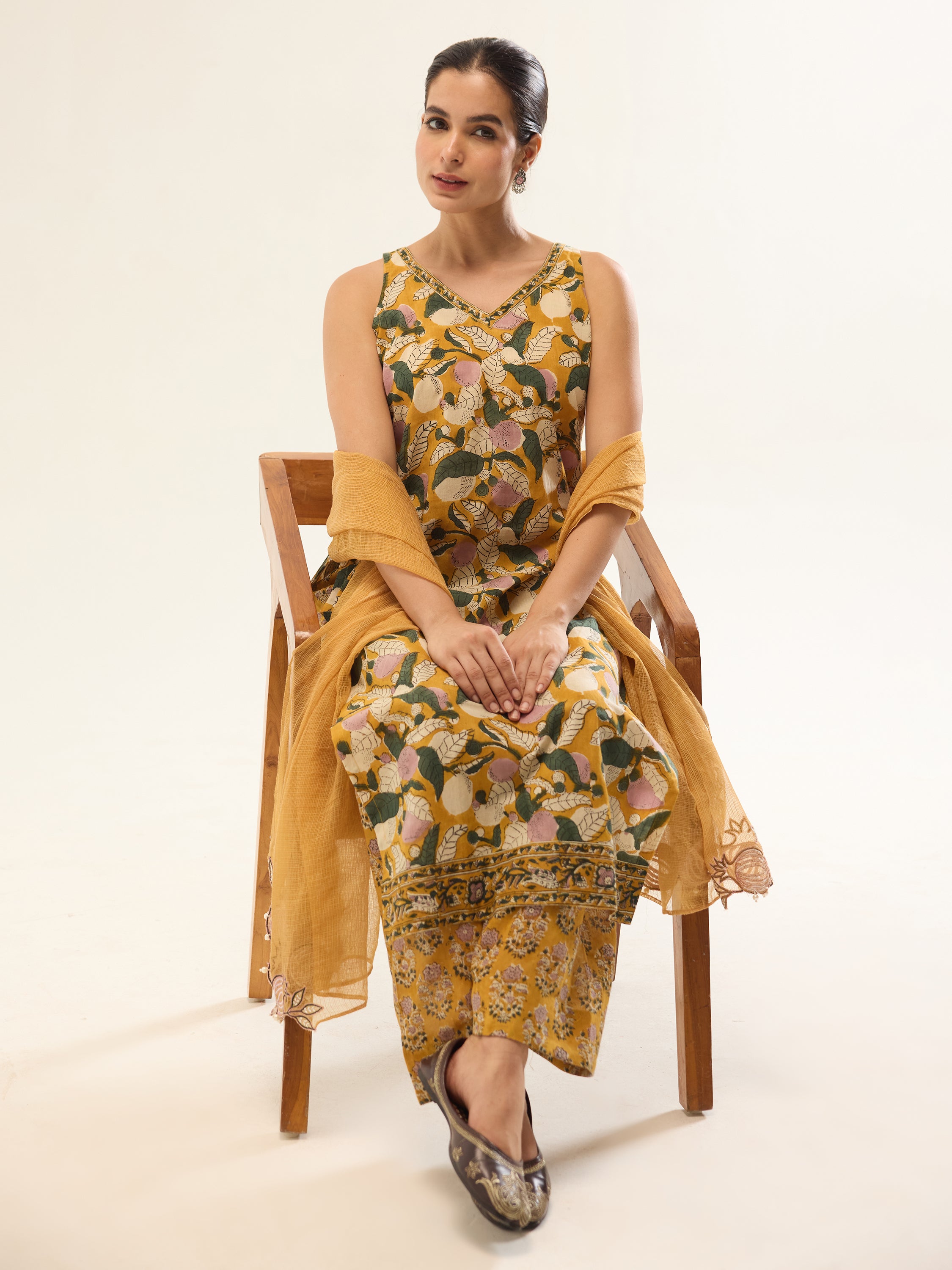 Yellow Farshi Salwar Suit