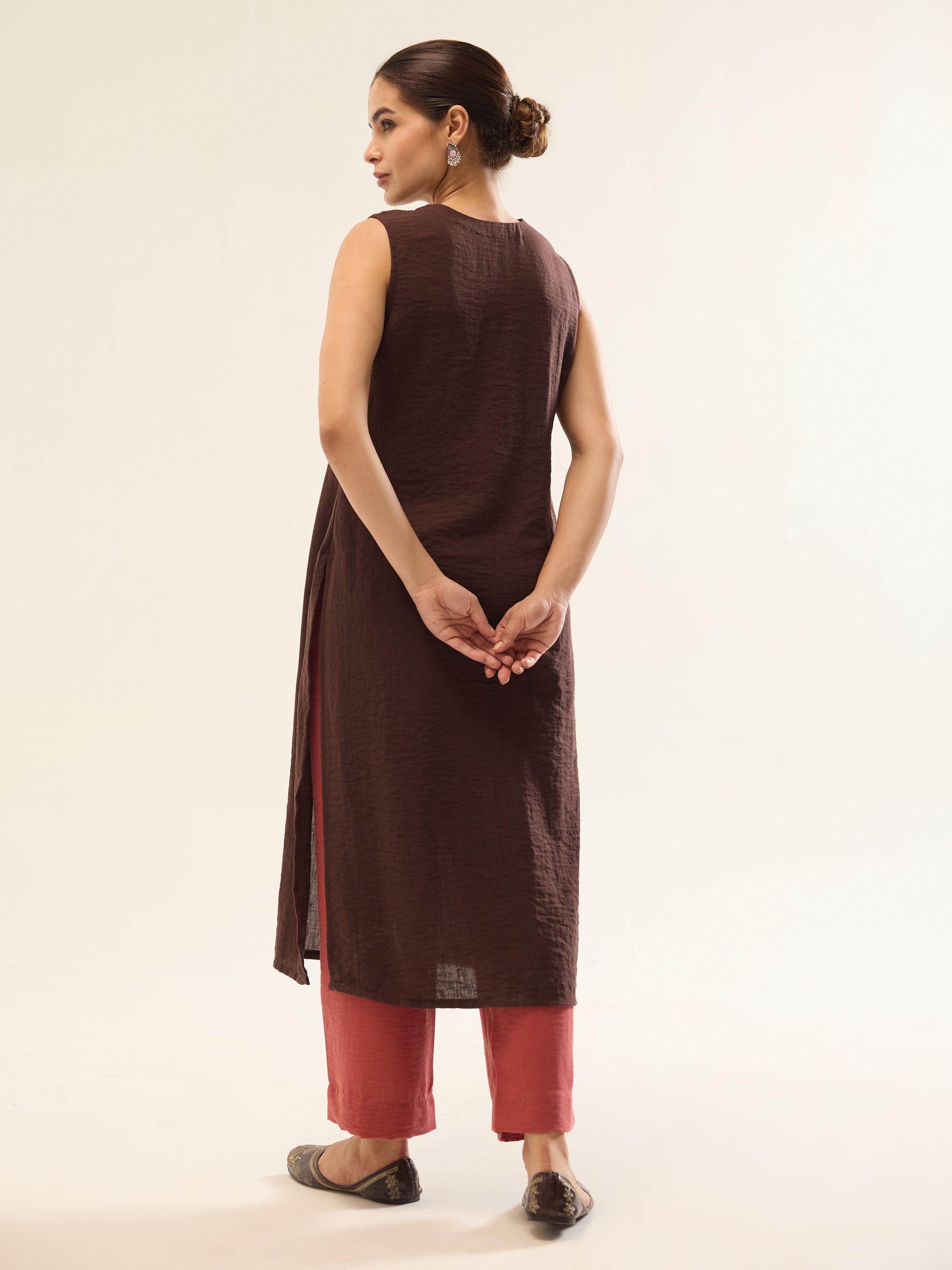 Brown Kurta Plazzo Set