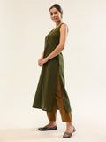 Green Solid Kurta And Plazzo Set