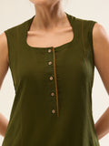 Green Solid Kurta And Plazzo Set