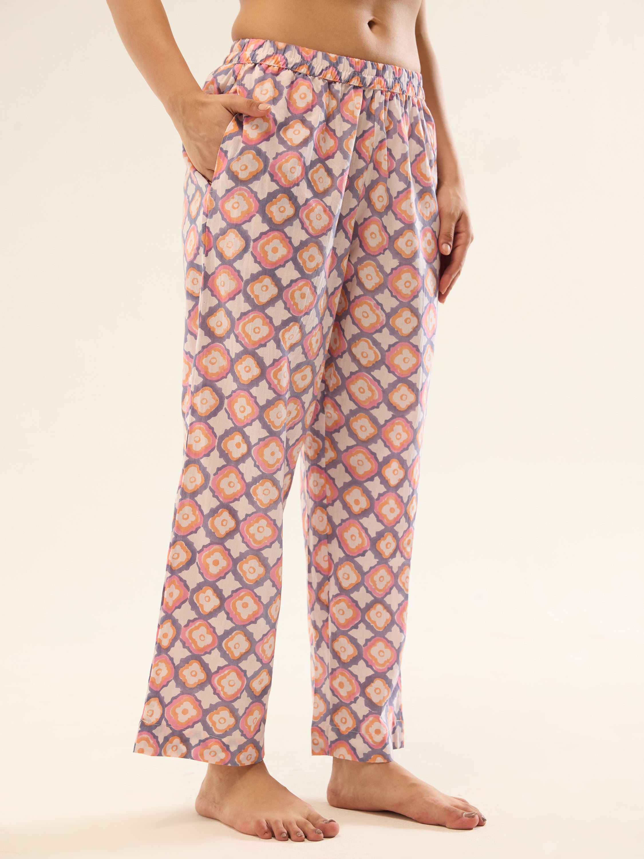 Blue-Mustard Night Suit