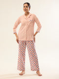 Blue-Mustard Night Suit