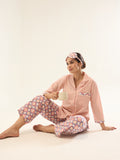 Blue-Mustard Night Suit
