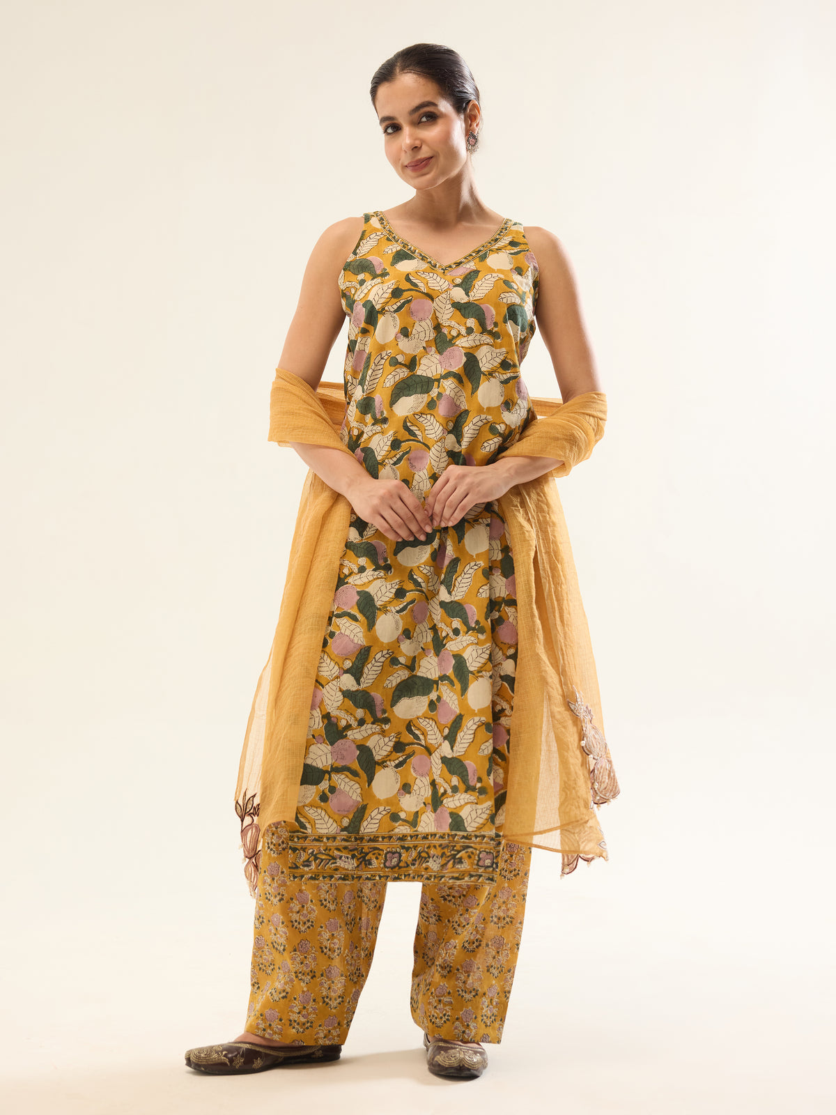 Yellow Farshi Salwar Suit