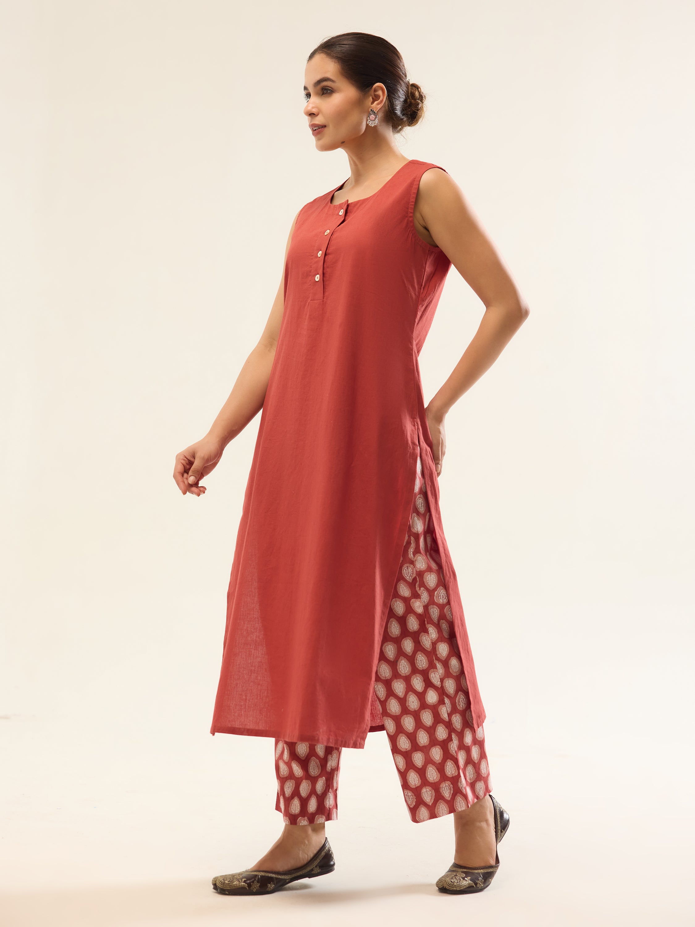 Red Kurta & Plazzo Set