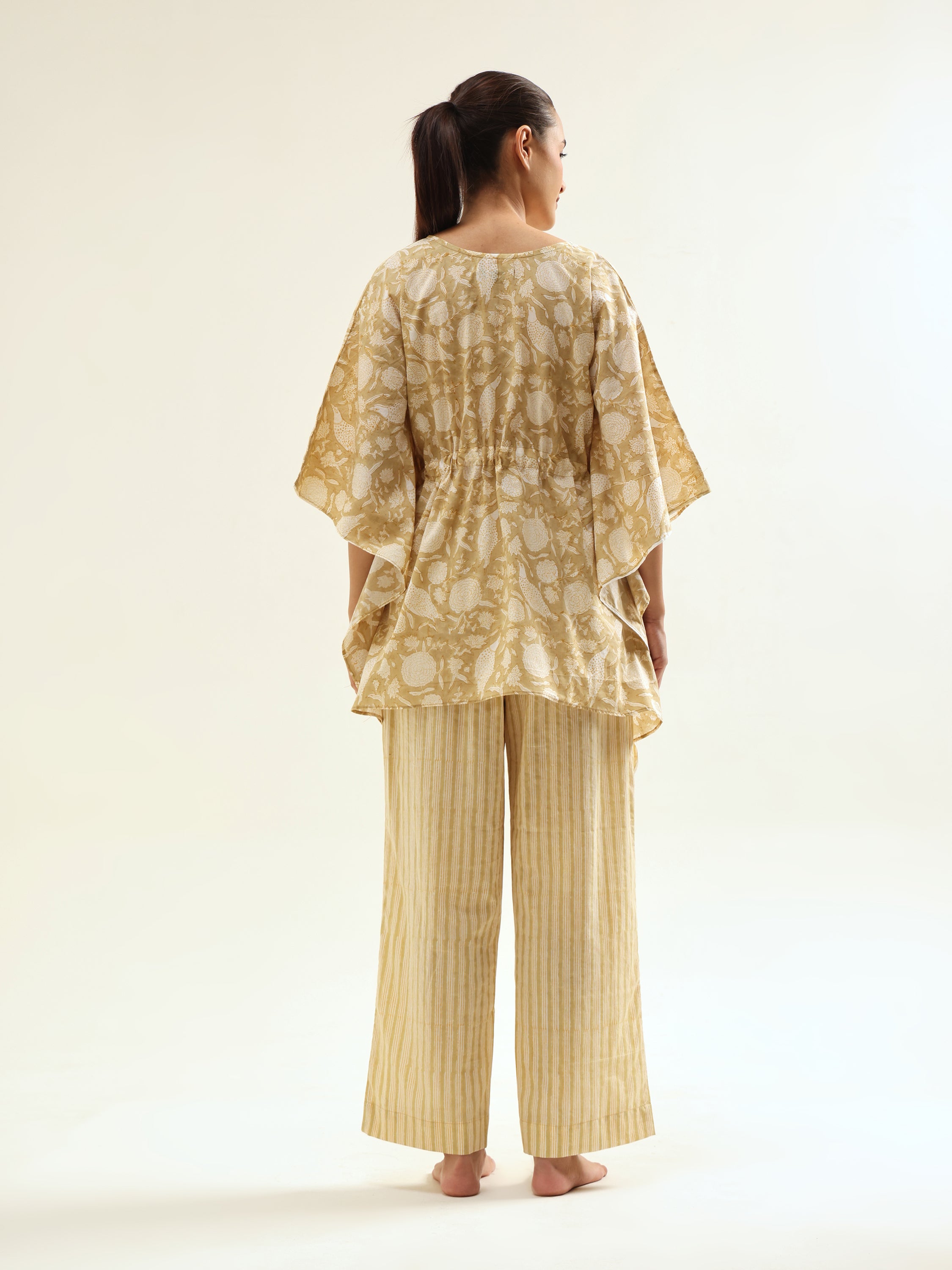 Mustard Kaftan Night Suit