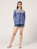 BLUE HAND BLOCK PRINTED TOP