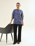 Dark Blue Chanderi Shirt