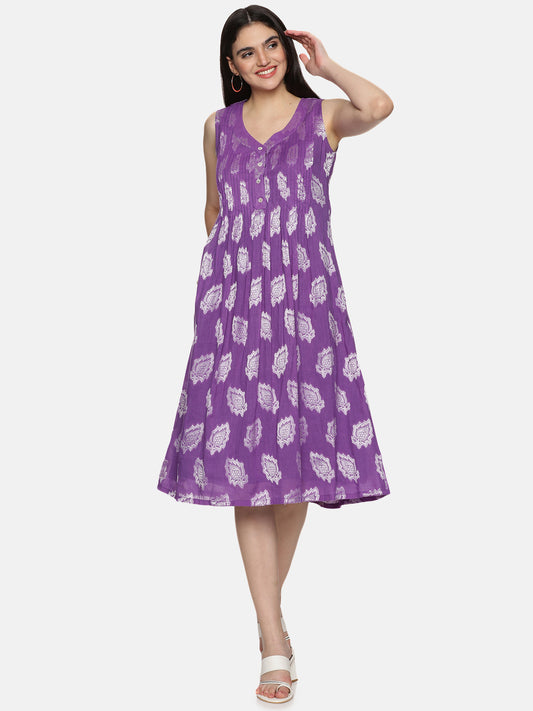 DEEP MAGENTA JACARD DRESS