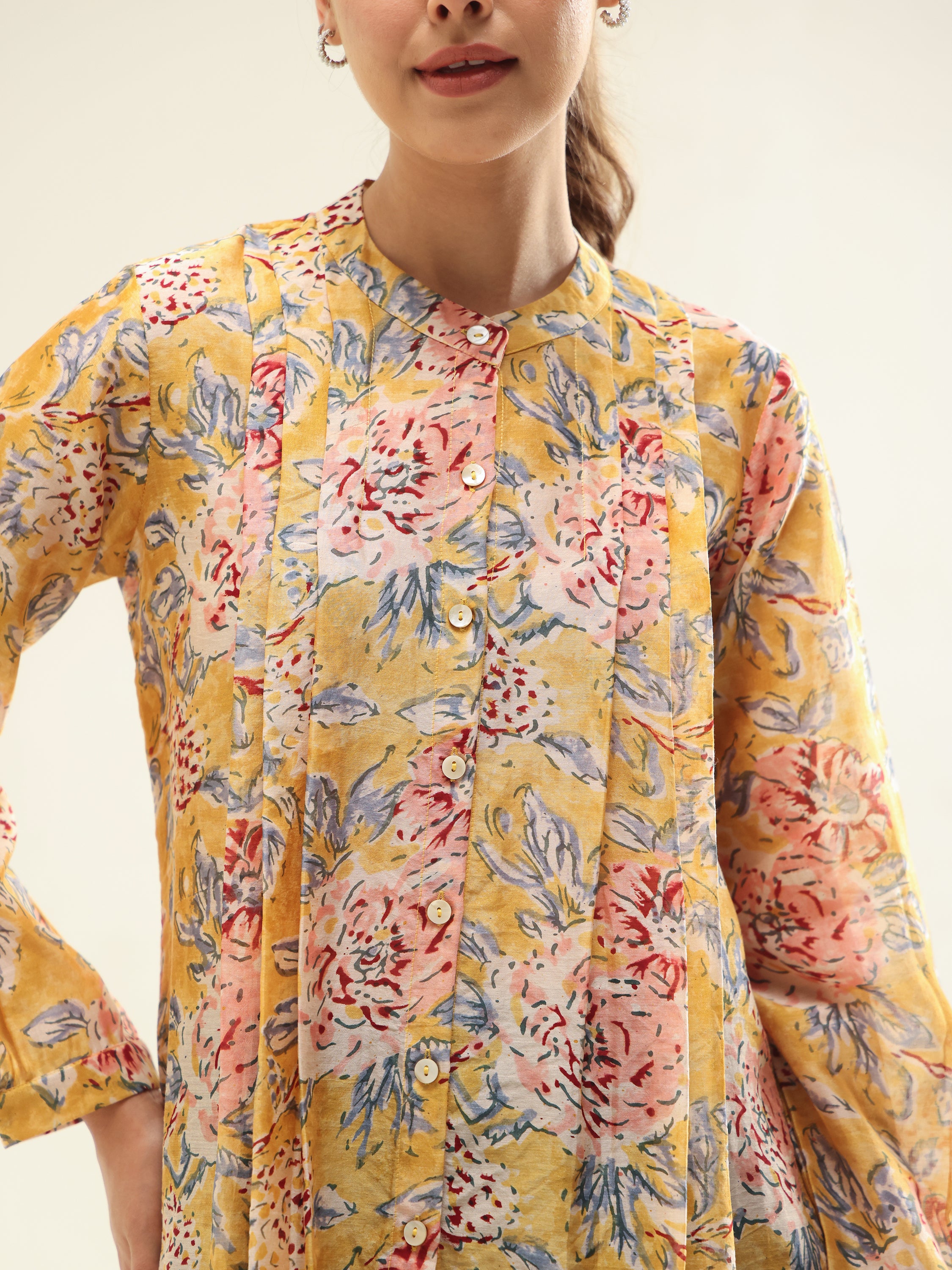 Yellow Chanderi Shirt