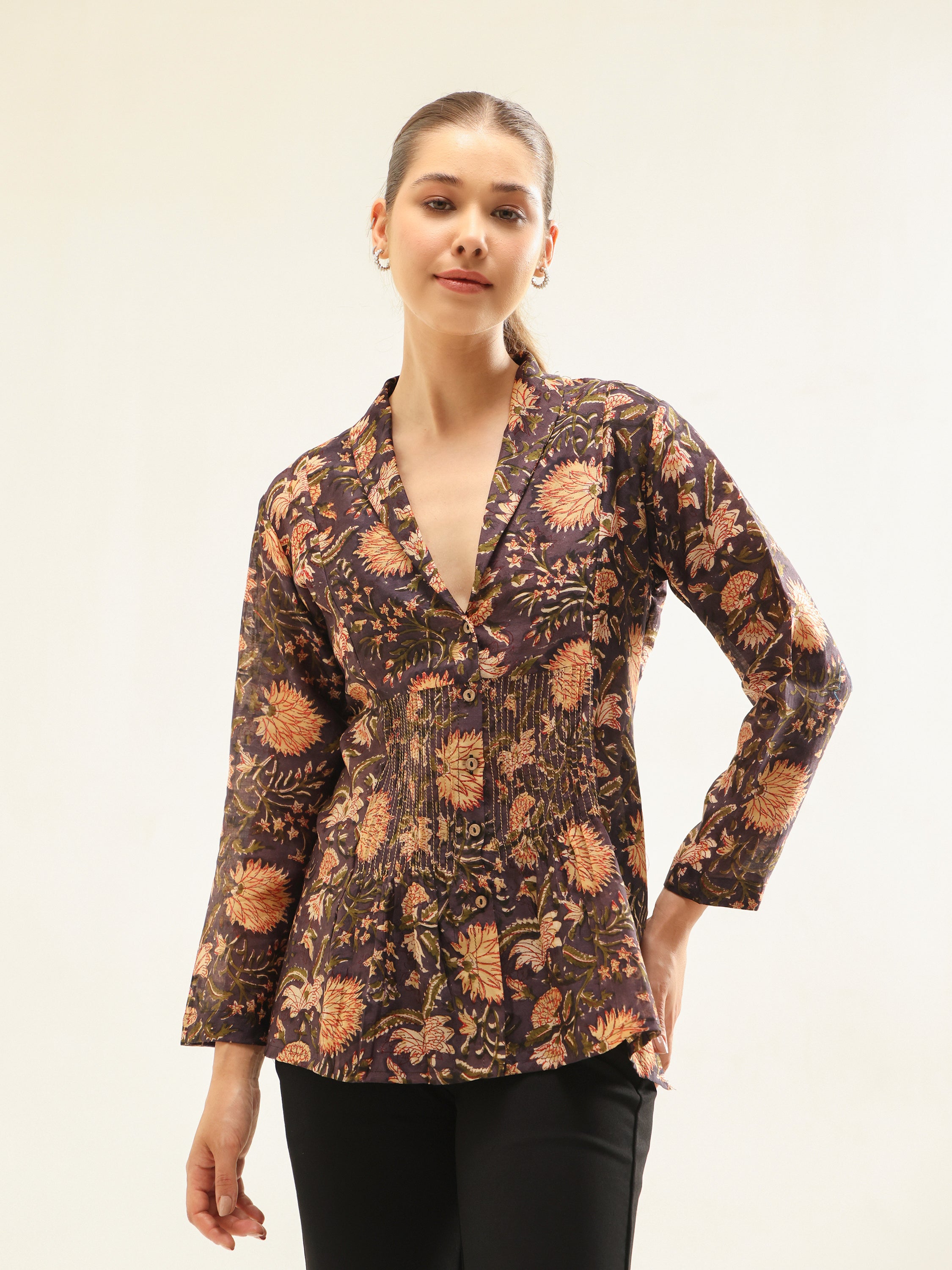 Black Chanderi Shirt