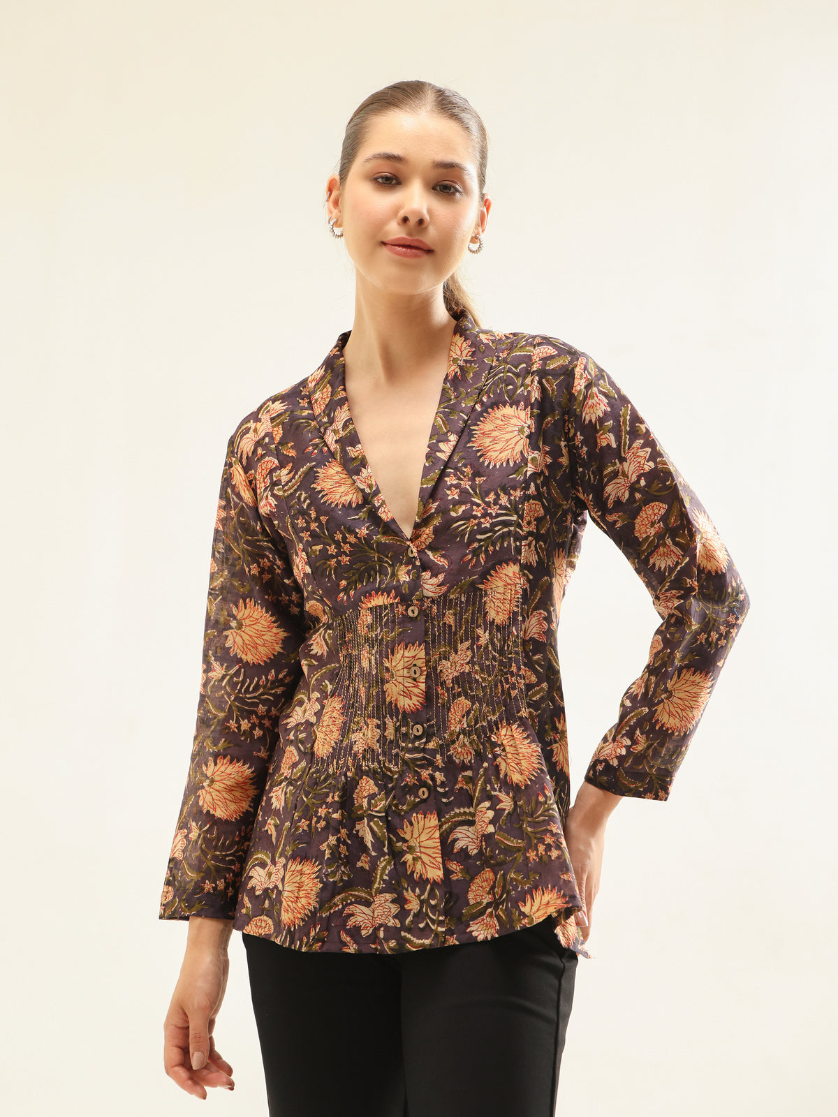 Black Chanderi Shirt