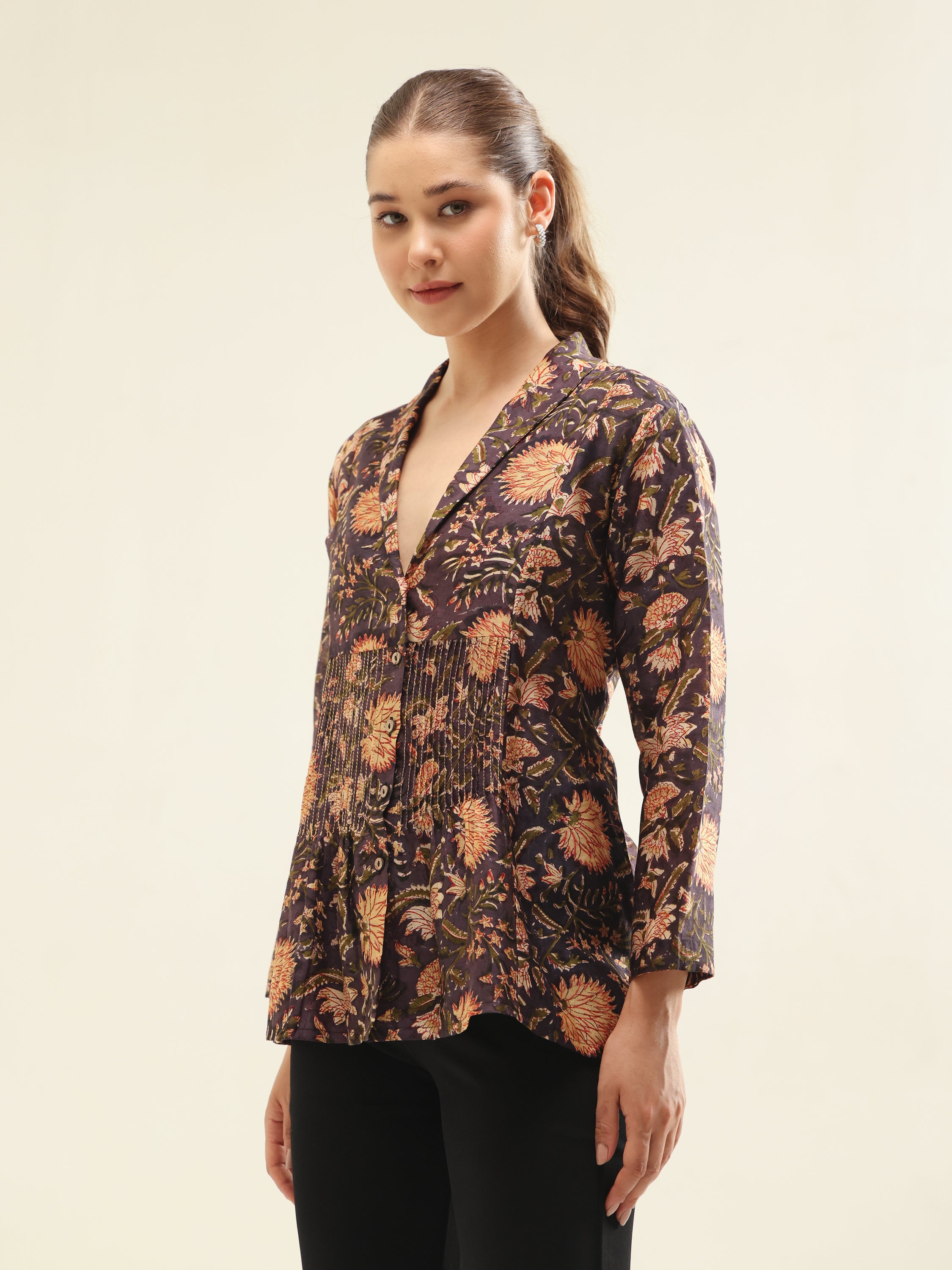 Black Chanderi Shirt