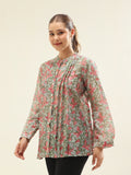 Green-Pink Chanderi Shirt