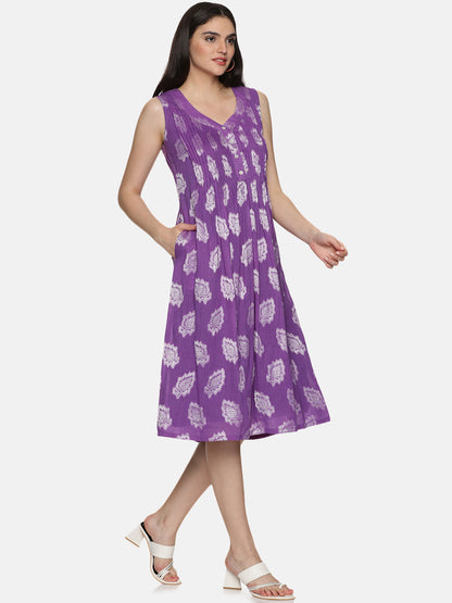 DEEP MAGENTA JACARD DRESS