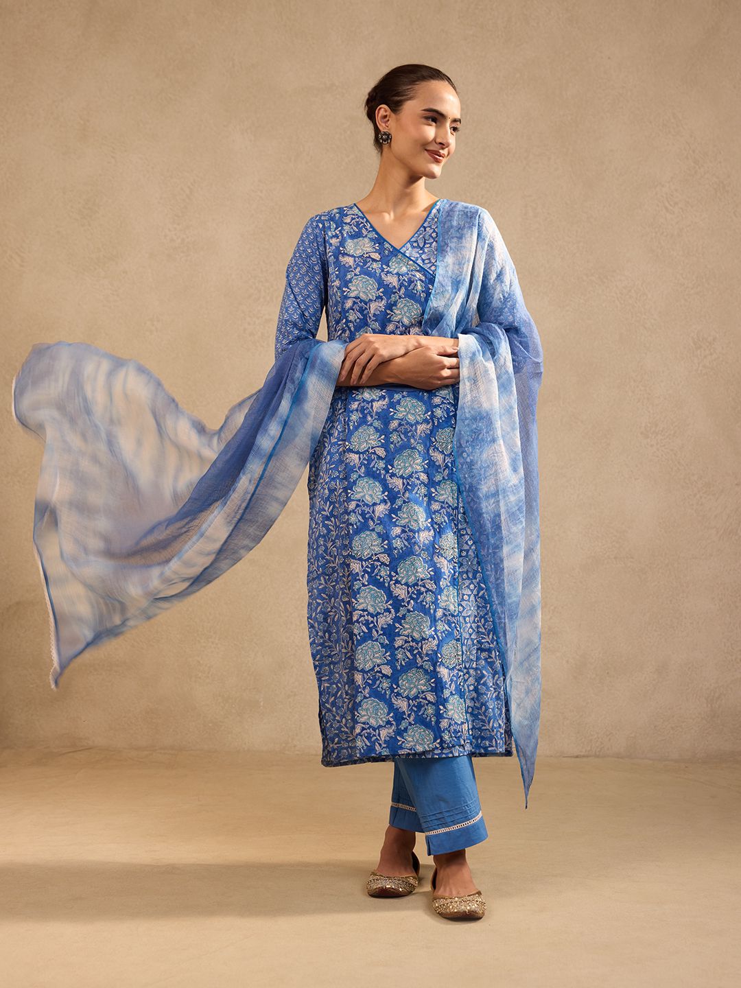 SKY BLUE ANGRAKHA FULL SUIT