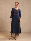 Navy Blue  Kurta Plazo Set