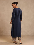 Navy Blue  Kurta Plazo Set