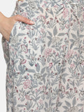 WHITE AND PURPLE  BLOCK PRINT LOUNGE WEAR