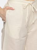 CRÈME & PINK PANEL KURTA SET