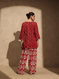 Red Farshai Salwar