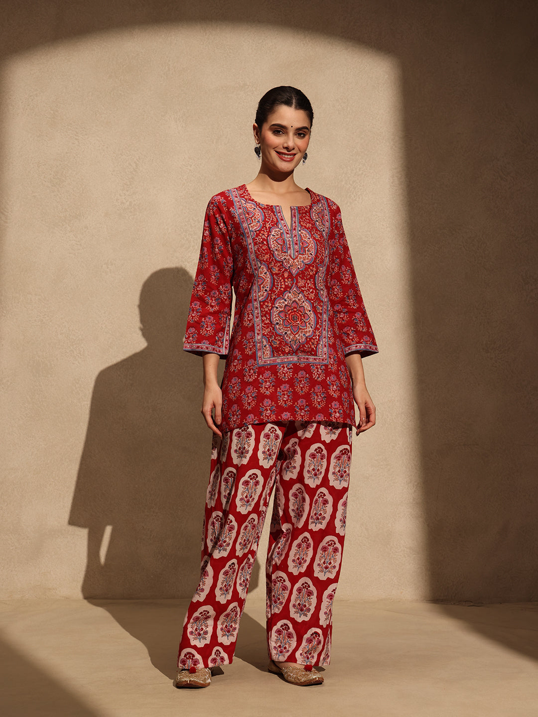 Red Farshai Salwar