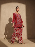 Red Farshai Salwar