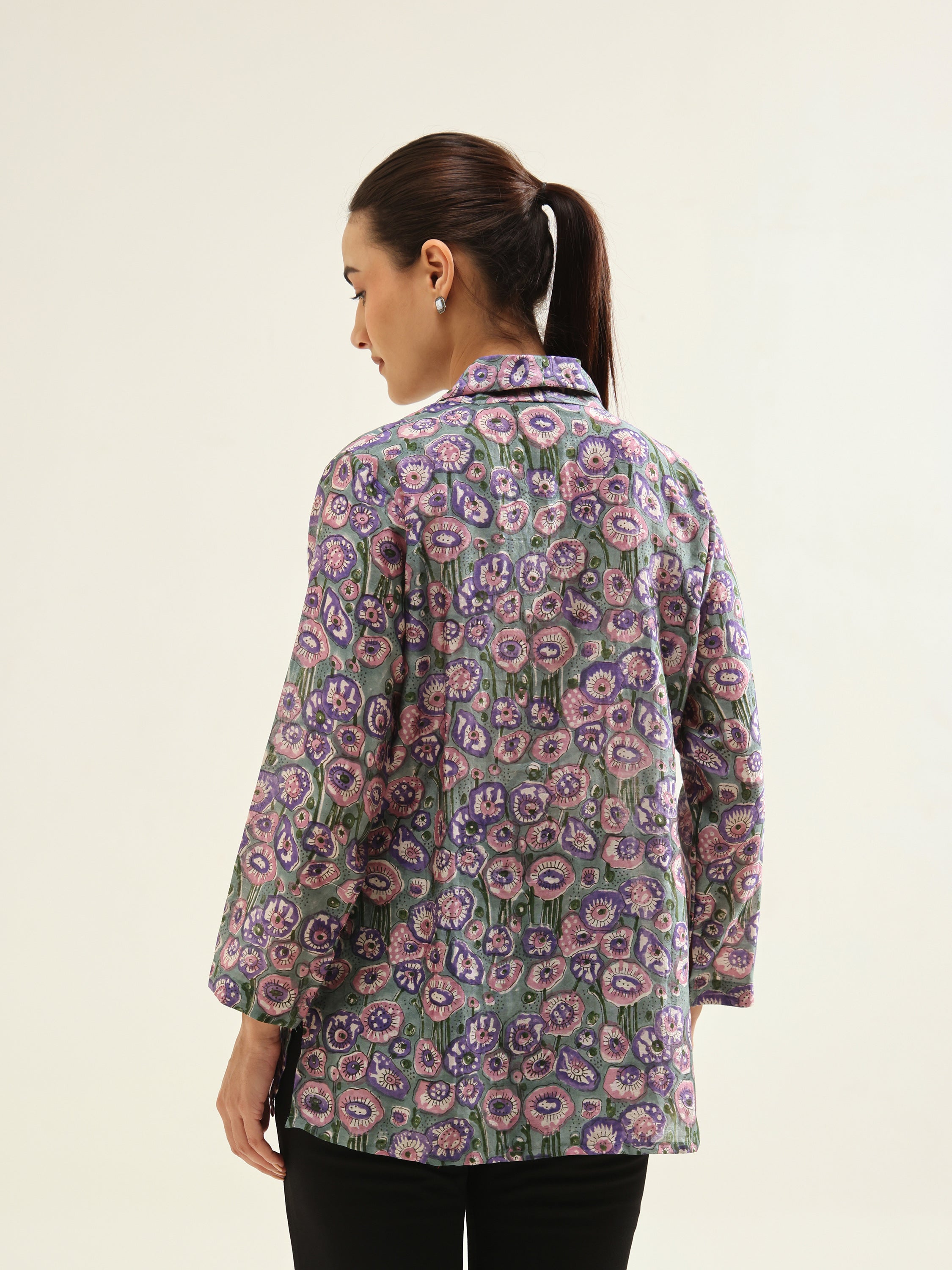 Green Chanderi Shirt