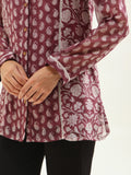 Maroon Chanderi Shirt